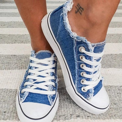 Zapatillas de Lona Retro Bajas para Estudiantes - Sneakers Planos con Cordones - Image 8