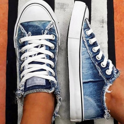 Zapatillas de Lona Retro Bajas para Estudiantes - Sneakers Planos con Cordones - Image 9