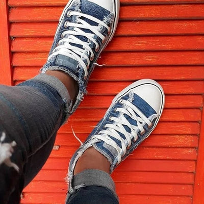 Zapatillas de Lona Retro Bajas para Estudiantes - Sneakers Planos con Cordones - Image 10