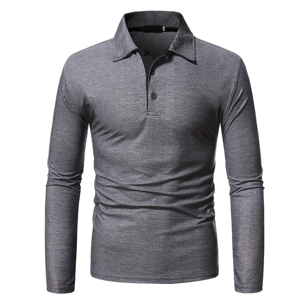 Polo Manga Larga Slim Fit Casual para Hombre
