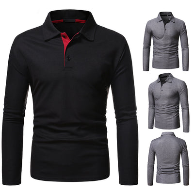 Polo Manga Larga Slim Fit Casual para Hombre - Image 3