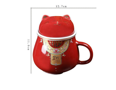 Taza de Cerámica para Oficina con Filtro y Separador de Té - Image 6