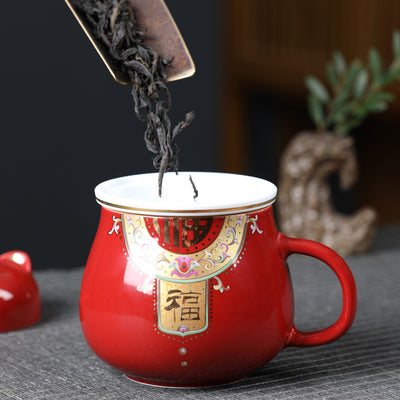 Taza de Cerámica para Oficina con Filtro y Separador de Té - Image 9