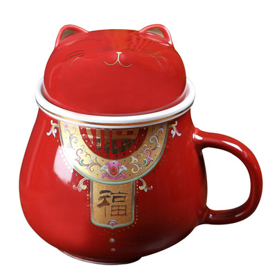 Taza de Cerámica para Oficina con Filtro y Separador de Té - Image 11