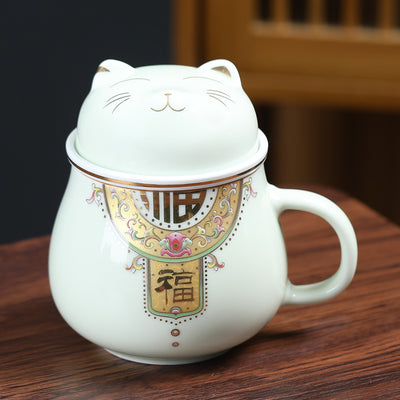 Taza de Cerámica para Oficina con Filtro y Separador de Té - Image 3