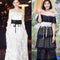 Vestido Retro con Cinturón Ancho - Diseño Coreano Blanco y Negro para Verano y Otoño