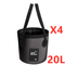 Black 20 L 4 Pieces
