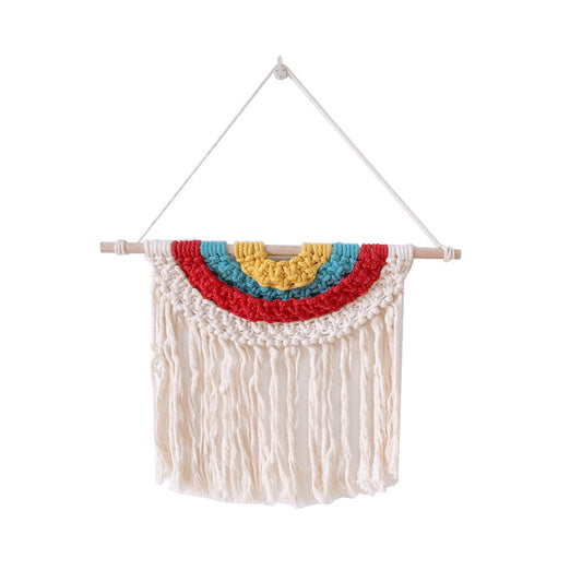 Tapiz Tejido a Mano en Algodón con Borlas Decorativas - Image 2