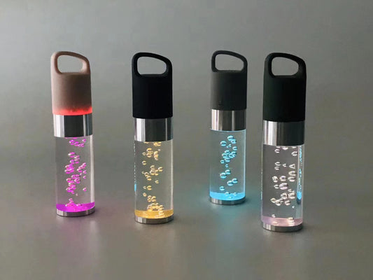 Parlante Bluetooth Portátil con Luz LED Cristalina y Diseño Colorido