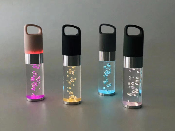 Parlante Bluetooth Portátil con Luz LED Cristalina y Diseño Colorido
