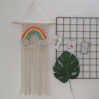 Tapiz Macramé Arcoíris Tejido a Mano Estilo Nórdico - Image 8