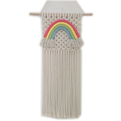 Tapiz Macramé Arcoíris Tejido a Mano Estilo Nórdico