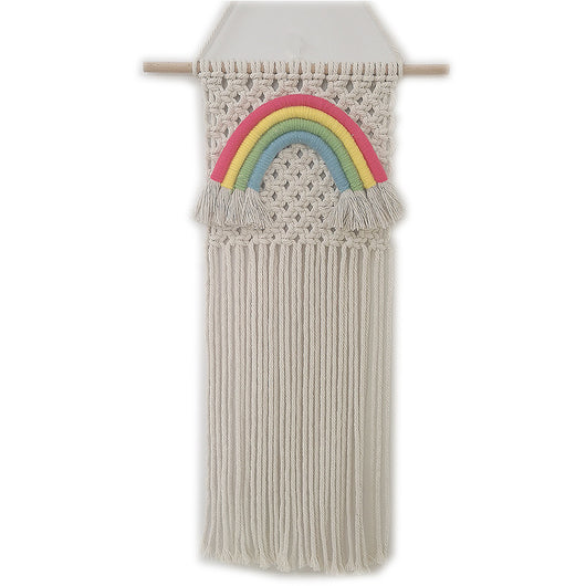 Tapiz Macramé Arcoíris Tejido a Mano Estilo Nórdico