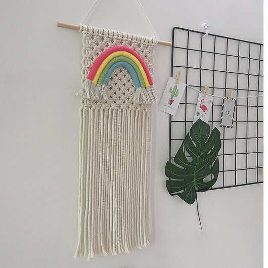 Tapiz Macramé Arcoíris Tejido a Mano Estilo Nórdico - Image 6