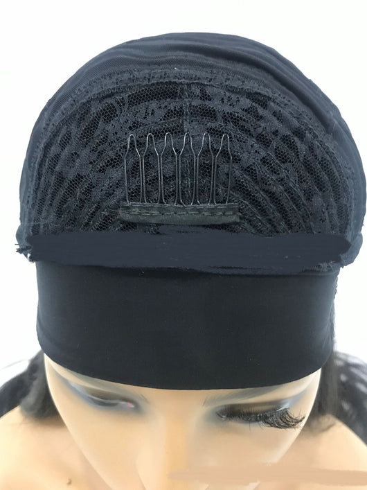Peluca de Cabello Real con Diadema Ajustable para Mujer - Image 9