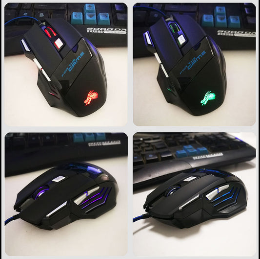 Ratón Gaming RGB de 7 Botones con Iluminación LED
