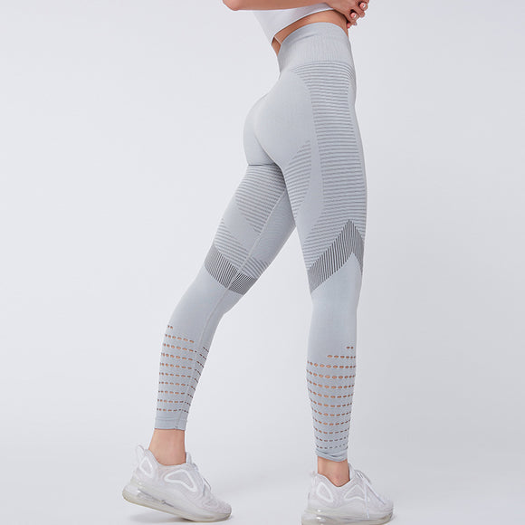 Pantalones de yoga con detalles recortados para mujer