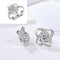 925 Sterling Plateado Necklace For Women Forever Heart AAA Zircon Mosaic Necklaces & Pendants Gift Ring+Earring