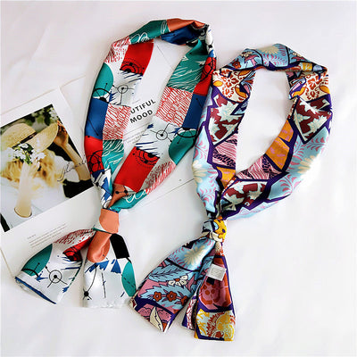 Pañuelo de Seda Largo Reversible para Primavera y Otoño - Image 11
