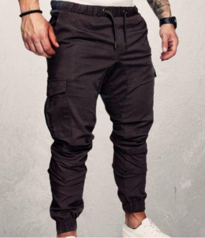 Pantalones Casuales de Tela Tejida con Cordón Ajustable para Hombre - Image 13