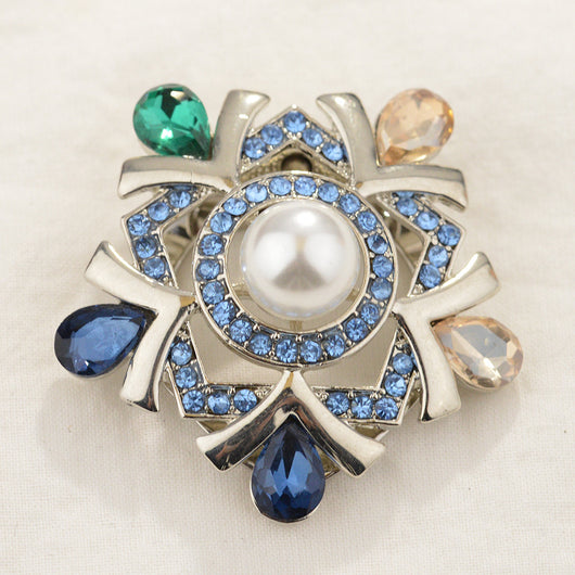 Broche Floral Vitral con Hebilla Ajustable para Pañuelos y Bufandas - Image 7
