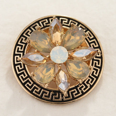 Broche Floral Vitral con Hebilla Ajustable para Pañuelos y Bufandas - Image 5