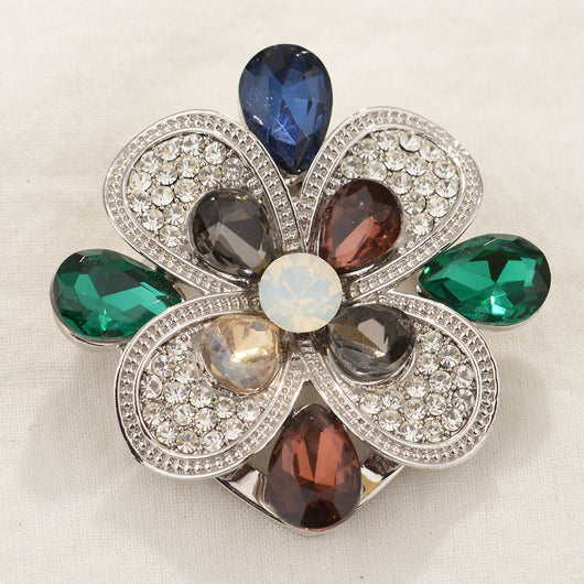 Broche Floral Vitral con Hebilla Ajustable para Pañuelos y Bufandas - Image 9