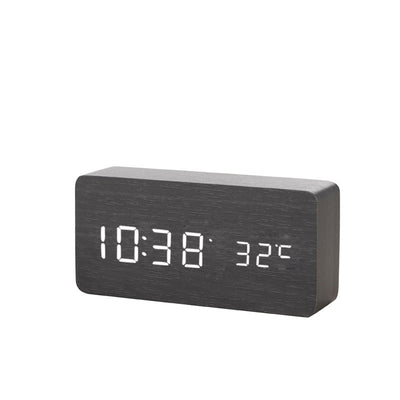 Reloj Despertador LED de Madera con Pantalla Digital - Image 4