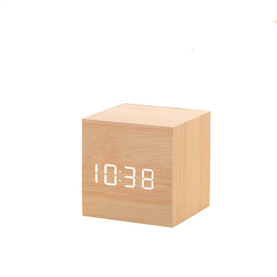 Reloj Despertador LED de Madera con Pantalla Digital - Image 5