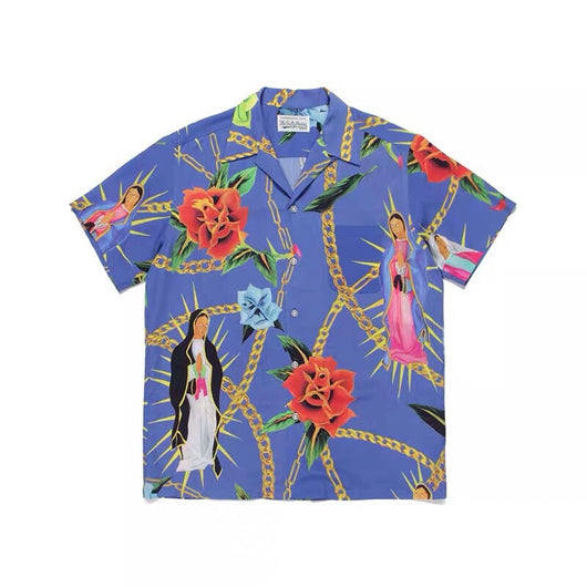 Camisa Hawaiana Virgen María Manga Corta - Image 8