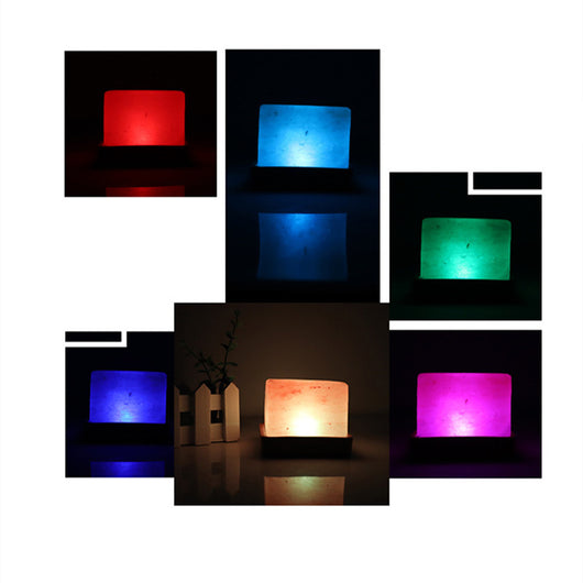 Lámpara de Sal USB con Base Luminosa - Luz Nocturna Decorativa - Image 8