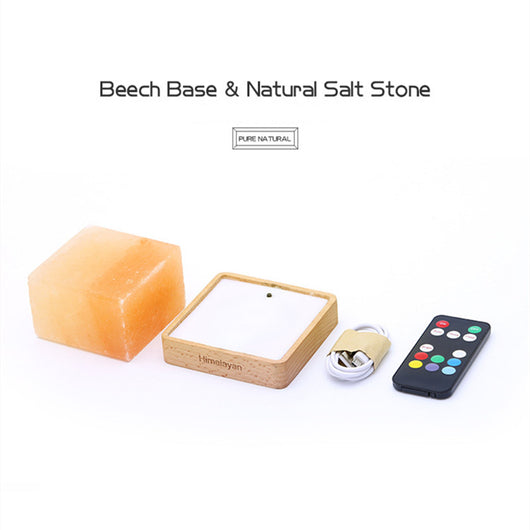 Lámpara de Sal USB con Base Luminosa - Luz Nocturna Decorativa - Image 7