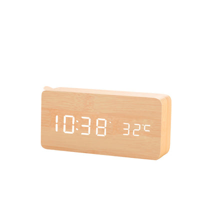 Reloj Despertador LED de Madera con Pantalla Digital - Image 10