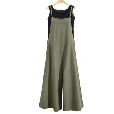 Pantalón Ancho Suelto Tipo Jumpsuit Casual - Image 2