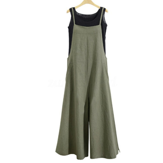 Pantalón Ancho Suelto Tipo Jumpsuit Casual - Image 2