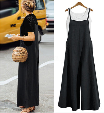 Pantalón Ancho Suelto Tipo Jumpsuit Casual - Image 6