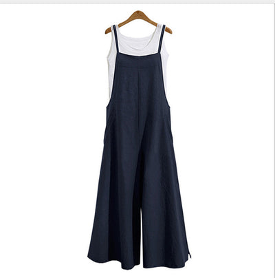 Pantalón Ancho Suelto Tipo Jumpsuit Casual - Image 3