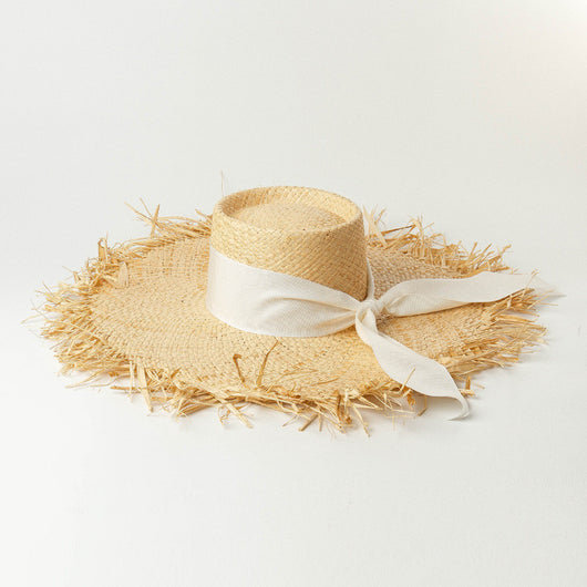Sombrero de Paja Plano con Protección Solar para Playa - Image 2