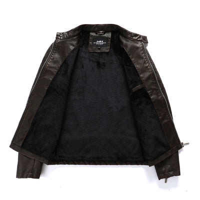 Chaqueta de Cuero para Motociclista Otoño Invierno con Forro Térmico - Image 10