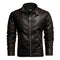 Autumn Winter Motorcycle Leather Jacket with Thermal Lining
