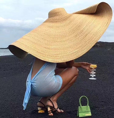 Sombrero de Paja Retro Grande - Estilo Clásico y Versátil - Image 4