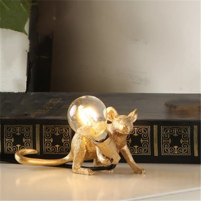 Lámpara Decorativa Mini Animal Ratón en Resina Nórdica - Image 8