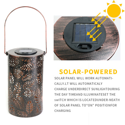 Lámpara Solar LED Decorativa de Hierro Forjado para Jardín - Image 3