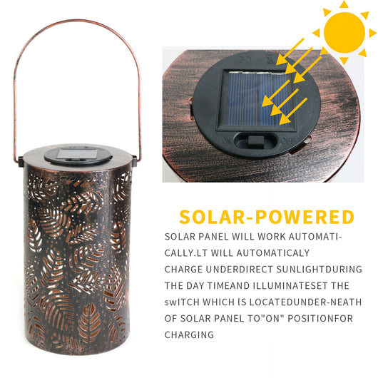 Lámpara Solar LED Decorativa de Hierro Forjado para Jardín - Image 3