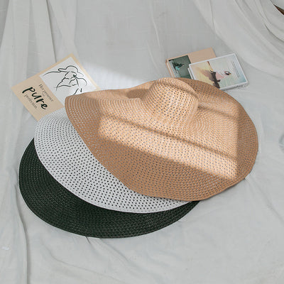 Sombrero de Playa Tejido en Paja con Ala Extragrande - Image 8