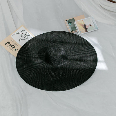 Sombrero de Playa Tejido en Paja con Ala Extragrande - Image 12