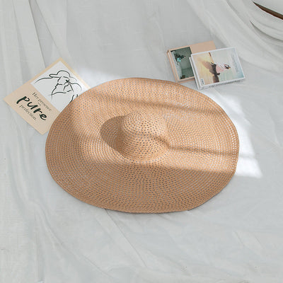 Sombrero de Playa Tejido en Paja con Ala Extragrande - Image 3