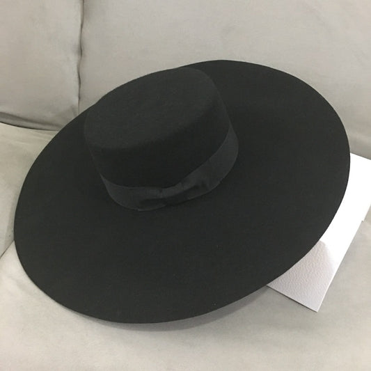 Sombrero de Fiesta Coreano Ala Ancha, Lana Felt, Estilo Plano Moderno - Image 2