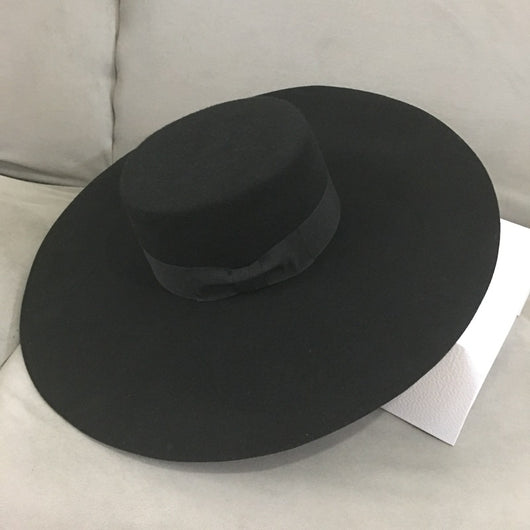 Sombrero de Fiesta Coreano Ala Ancha, Lana Felt, Estilo Plano Moderno - Image 2