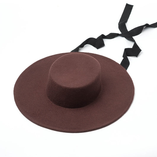 Sombrero de Lana Elegante Estilo Hepburn Europeo - Image 5